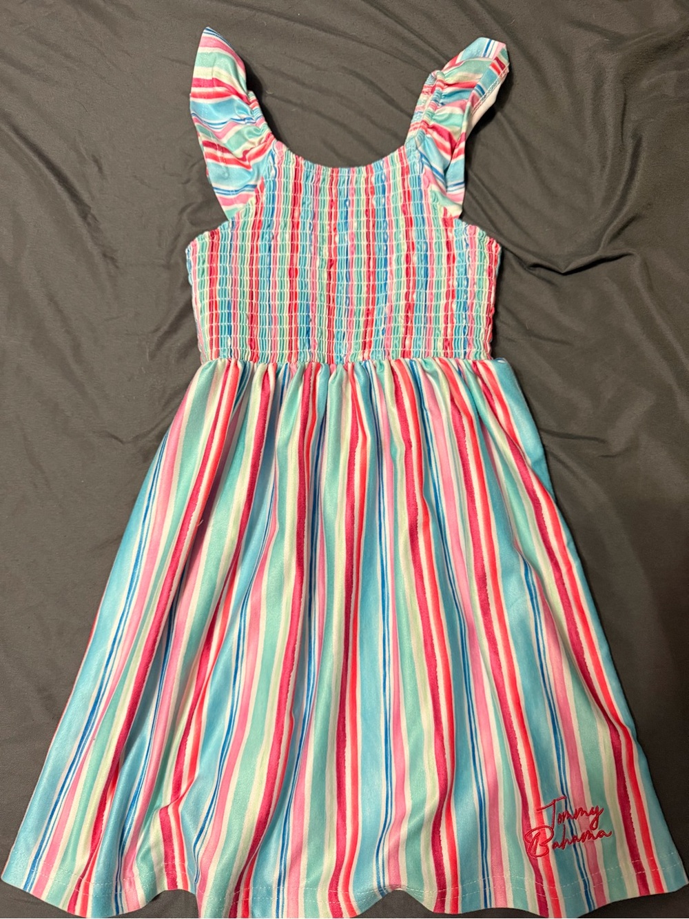 Tommy Bahama Striped Pink & Blue Girls' Sundress 4T